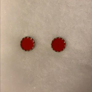 👉🏼Buy1Get1- Bottle cap red enamel earrings